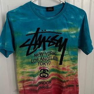 TIE DYE STUSSY TSHIRT